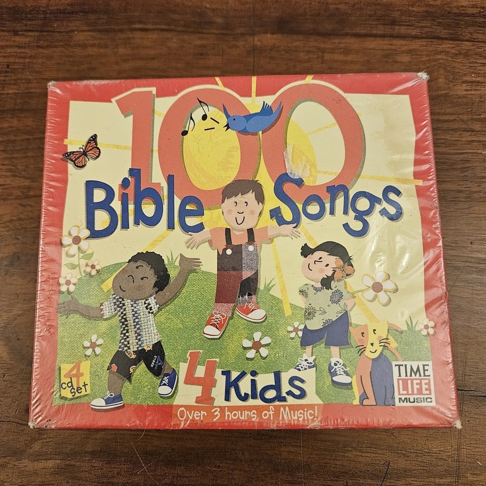 100 Bible Songs 4 Kids 4 CD Set 2001 Time Life Music Christian New Sealed